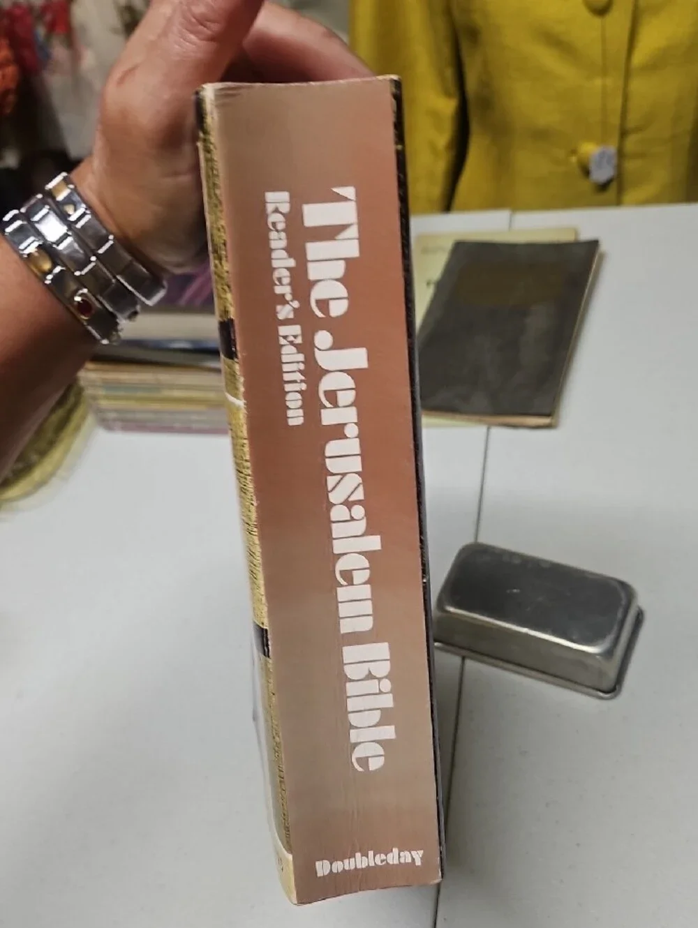The Jerusalem Bible Reader's Edition - Olive Green & Brown Cover